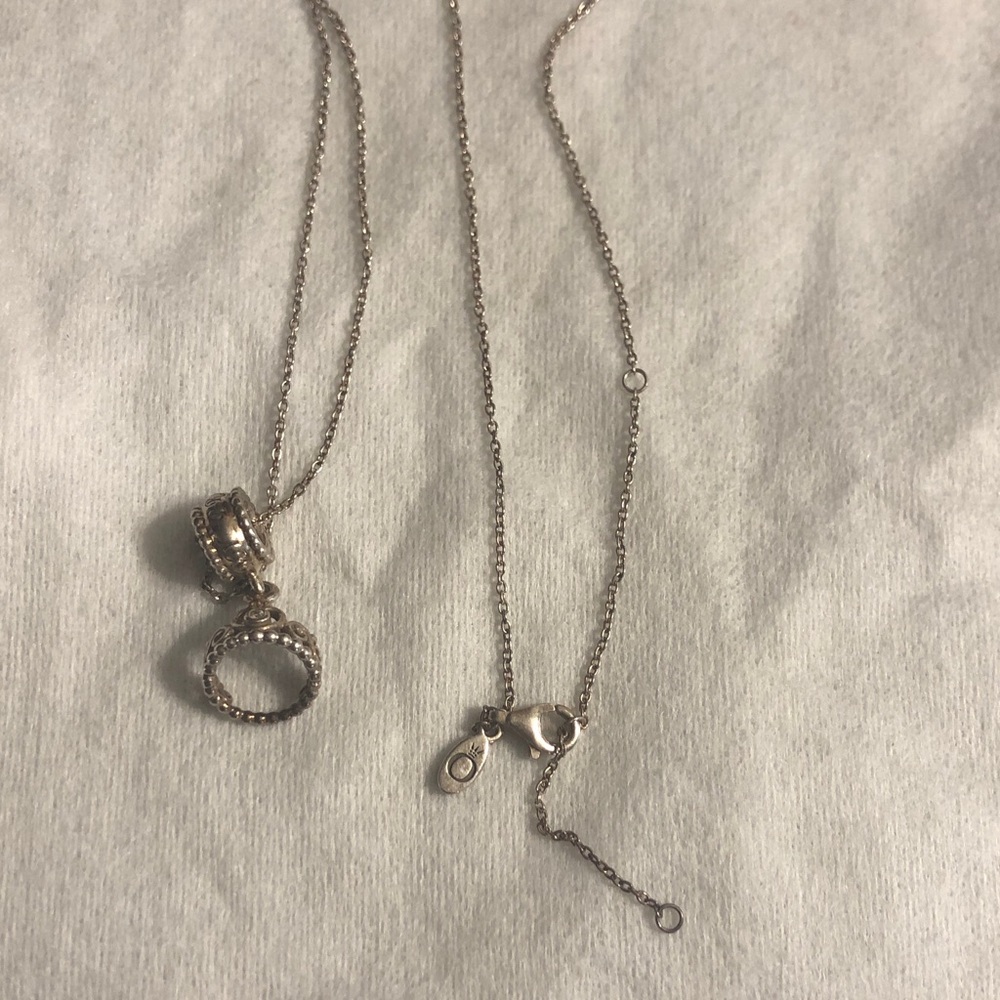 Pandora Silver Necklace with Circular Pendant